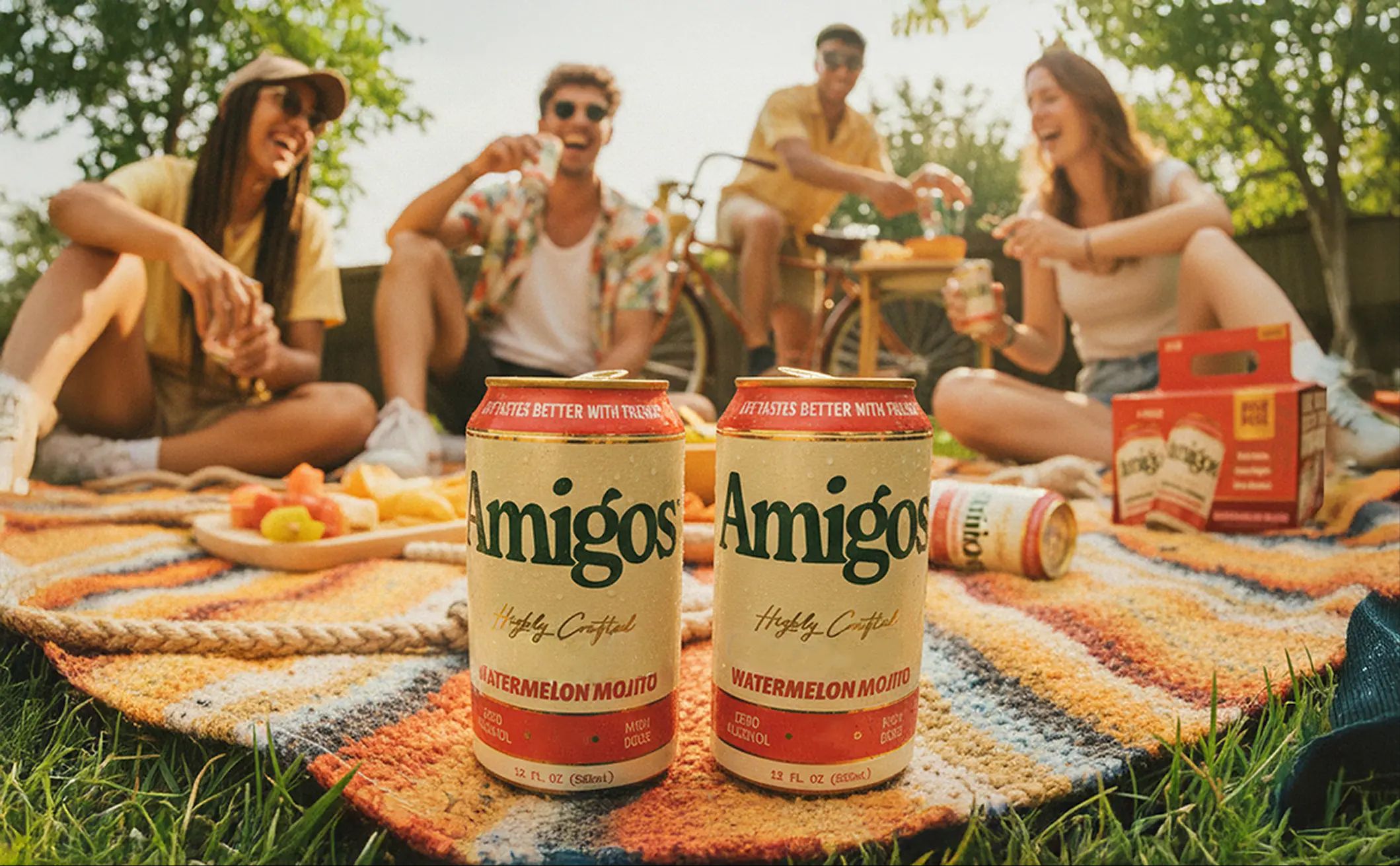 A group enjoying Amigos outside